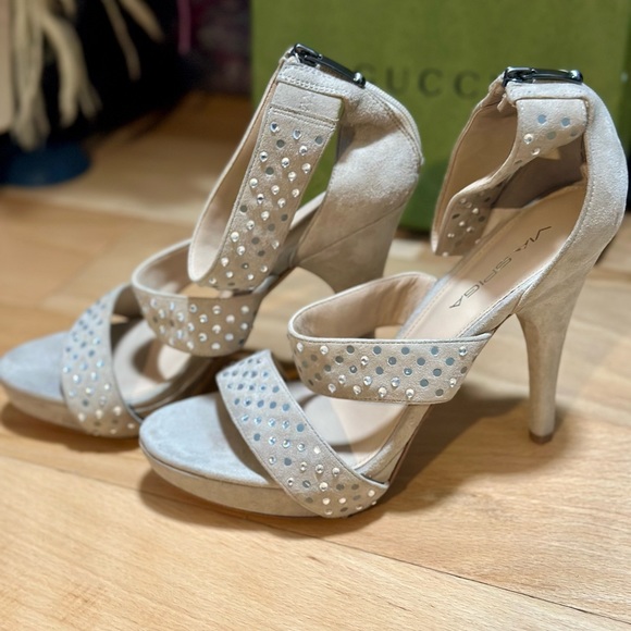 Via Spiga Angela Suede Heel Sandal - Picture 5 of 8